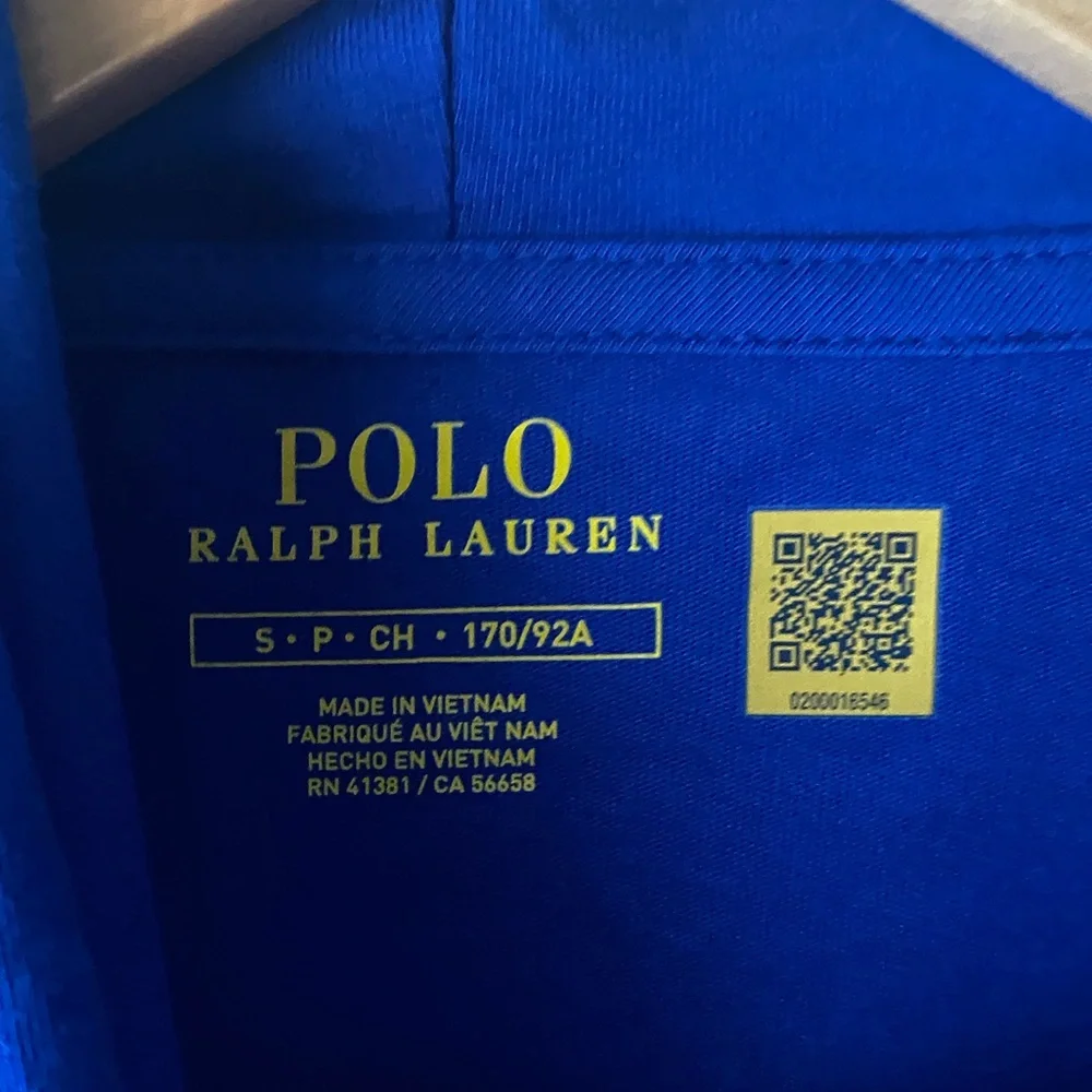 POLO RALPH LAUREN Blue Cotton Jersey Lightweight Hooded Long Sleeve T-Shirt SZ S - Picture 3 of 7